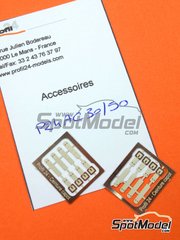 Profil24: Bonnet pins 1/24 scale - Bonnet fasteners old style 30s-40s-50s - photo-etched parts - 8 units image