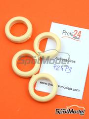 Profil24: Tyre set 1/24 scale - Tyres year 1950 - resin parts - for Profil24 reference P24JR72 - 2 + 2 units image
