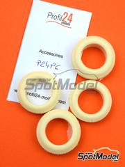 Profil24: Tyre set 1/24 scale - Tyres 40/50' years - resin parts - for Profil24 reference P24JR72 - 4 units image