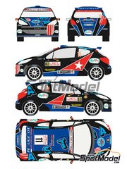 Racing Decals 43: Decals 1/24 scale - Peugeot 207 S2000 sponsored by Astra #11 - Monte Carlo Rally - Rallye Automobile de Monte-Carlo 2011 - for Belkits reference BEL-001