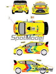 Racing Decals 43: Decals 1/24 scale - Ford Fiesta WRC sponsored by LUDO Mobil #15 - Henning Solberg (NO) + Ilka Minor-Petrasko (AT) - ADAC Deutschland Rally 2011 - for Belkits reference BEL-003