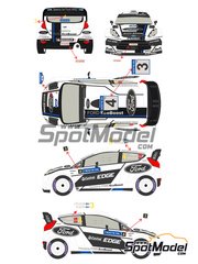 Racing Decals 43: Decals 1/24 scale - Ford Fiesta WRC sponsored by Castrol Edge #3, 4 - Petter Solberg (NO) + Chris Patterson (GB), Jari-Matti Latvala (FI) + Miikka Anttila (FI) - 1000 Lakes Finland Rally 2012 - for Belkits reference BEL-003