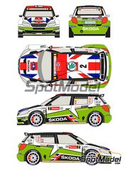 Racing Decals 43: Decals 1/24 scale - Skoda Fabia S2000 Evo sponsored by Total #2 - Andreas Mikkelsen (NO) + Ola Floene (NO) - Ypres Rally 2012 - for Belkits reference BEL-004
