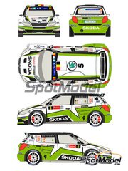Racing Decals 43: Decals 1/24 scale - Skoda Fabia S2000 Evo sponsored by Total #5 - Freddy Loix (BE) + Frederic Miclotte (BE) - Ypres Rally 2013 - for Belkits reference BEL-004
