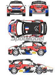 Racing Decals 43: Decals 1/24 scale - Citroen DS3 WRC sponsored by Gordon Finest Beers #1 - Sebastien Loeb (FR) - Condroz Rally - Rallye du Condroz 2013 - for Heller references 80757 and 80758