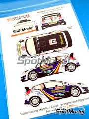 Racing Decals 43: Decals 1/24 scale - Ford Fiesta WRC sponsored by Romania #12 - Francois Delecour (FR) - Monte Carlo Rally - Rallye Automobile de Monte-Carlo 2014 - for Belkits reference BEL-003