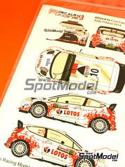 Racing Decals 43: Decals 1/24 scale - Ford Fiesta WRC sponsored by Lotos #10 - Robert Kubica (PL) + Maciej Szczepaniak (PL) - Rally Poland 2014 - for Belkits reference BEL-003