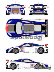 Racing Decals 43: Marking / livery 1/24 scale - McLaren MP4-12C GT1 McLaren Racing Limited Team sponsored by PlayStation #17 - Sebastien Loeb (FR) + Gilles Vannelet (FR) - FFSA GT Tour 2012 - water slide decals and assembly instructions - for Fujimi references FJ125558 and RS-44