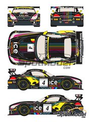 Racing Decals 43: Marking / livery 1/24 scale - BMW Z4 GT3 sponsored by Ice Watch #4 - Maxime Martin (BE) + Nicky Catsburg (NL) - Baku World Challenge 2013 - water slide decals and assembly instructions - for Fujimi kits FJ125565, FJ125688, FJ125930