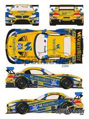 Racing Decals 43: Marking / livery 1/24 scale - BMW Z4 GT3 sponsored by NorthWest #94 - Dane Cameron (US) + Augusto Farfus (BR) + Markus Palttala (FI) + Paul Dalla Lana (CA) - 24 Hours of Daytona 2014 - water slide decals and assembly instructions - for Fujimi kits FJ125565, FJ125688