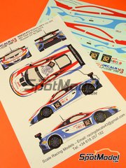 Racing Decals 43: Marking / livery 1/24 scale - McLaren MP4-12C GT3 sponsored by MRS Accelerate experience #82 - Florian Spengler (DE) + Alexei Vasiliev (RU) + Kazimieras 'Kazim' Vasiliauskas (LT) + Marko Asmer (EE) - 24 Hours SPA Francorchamps 2014 - water slide decals and assembly instructions - for Fujimi references FJ12555, FJ125633, 12563, RS-41, FJ125879 and RS-62
