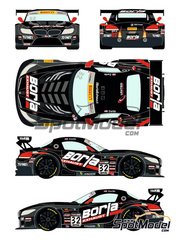 Racing Decals 43: Marking / livery 1/24 scale - BMW Z4 GT3 sponsored by Borla Exhaust #32 - World Challenge 2015 - water slide decals and assembly instructions - for Fujimi references FJ125930, RS-0, FJ126081 and RS-0