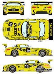 Racing Decals 43: Marking / livery 1/24 scale - Mercedes Benz SLS AMG GT3 sponsored by Viatti #70 - Blancpain Endurance Series 2015 - water slide decals and assembly instructions - for Fujimi references FJ125657, RS-46, FJ125695 and RS-29