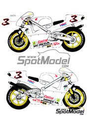 Ragged Edge Designs: Decals 1/12 scale - Honda NSR500 #3 - Luca Cadalora (IT) - World Championship 1996