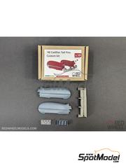 Red Wheel: Detail up set 1/25 scale - Cadillac Tail Fins 1948 - 3D printed parts