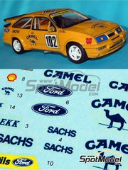 Ford Sierra Cosworth  decals in 1/43rd scale  by K & R Replicas 
