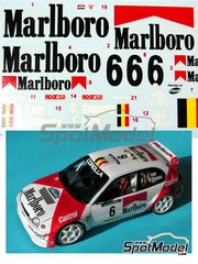 DECALS 1/18 REF 310 PEUGEOT 206 WRC PATRICK SNIJERS YPRES RALLY 2000 RALLYE 