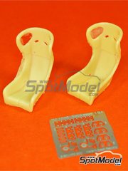 Reji Model: Asientos escala 1/24 - Asiento tipo backet con arneses - fotograbados y piezas de resina