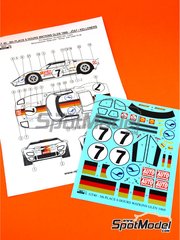Reji Model: Decoracin escala 1/24 - Ford GT40 Mk II patrocinado por Auto Zeitung N 7 - Reinhold Joest (DE) + Helmut Kelleners (DE) - 6 horas de Watkins Glen 1969 - calcas de agua y manual de instrucciones - para las referencias de Fujimi FJ12101, HR-1, FJ12125, FJ12129, HR-10, FJ12130, FJ12131, FJ12132, FJ12134, FJ12135, FJ12138, FJ12139, FJ12143, FJ12147, FJ12148, FJ12158, FJ12159, FJ12160, FJ12161, FJ12166, FJ12170, FJ12172, FJ12306, FJ123066, FJ126036, RS-16, FJ126043, RS-32, FJ12605, FJ126050, RS-97, FJ126067 y RS-51, o la referencia de Revell REV07696