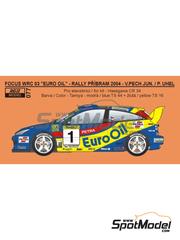 Reji Model: Marking / livery 1/24 scale - Ford Focus WRC 03 sponsored by Euro Oil #1 - Vclav Pech (CZ) + Petr Uhel (CZ) - Prbram Rally 2004 - resin parts, rubber parts, water slide decals and placement instructions - for Hasegawa references 20263, 20380, HSG20380, 25034, CR-34 and HA20240