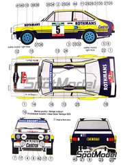 Reji Model: Decoracin escala 1/24 - Ford Escort Mk. II RS 1800 patrocinado por Rothmans N 5 - Ari Vatanen (FI) + Peter Bryant (GB) - Rally de Portugal - Vinho do Porto 1979 - calcas de agua, manual de instrucciones y calcas de sponsors de tabaco - para las referencias de Italeri 3650, IT3650, ITA3650 y 3655, o las referencias de Revell REV07374 y 7374