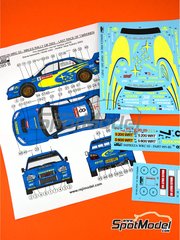 Reji Model: Marking / livery 1/24 scale - Subaru Impreza WRC 555 Subaru WRT Team #7, 8 - Petter Solberg (NO) + Phil Mills (GB), Tommi Mkinen (FI) + Kaj Lindstrm (FI) - Wales Rally GB 2003 - water slide decals and assembly instructions - for Tamiya reference TAM24276