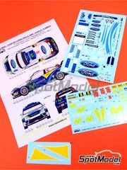 Reji Model: Marking / livery 1/24 scale - Ford Focus WRC sponsored by Movistar #16 - Daniel 'Dani' Sol� (ES) + Xavier Amigo (ES) - Tour de Corse 2005 - water slide decals and assembly instructions - for Hasegawa references 20240 and 20263