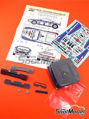 Reji Model: Marking / livery 1/24 scale - Lancia 037 Rally sponsored by Martini #1, 6 - Attilio Bettega (IT) + Maurizio Perissinot (IT), Markku Al&eacute;n (FI) + Ilkka Kivim&auml;ki (FI) - Tour de Corse 1982 - resin parts, water slide decals and assembly instructions - for Hasegawa references 20264, 20277, 20299, 20399, 20414, 20447, 20485, 20523, 20566, 20584, 20631, 20681, 20775, 20806, 25030, CR-30, 25030.OUTLET, 25031, CR-31, 52305, SP505, HACR30, 25030 and CR-30 image