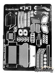 Reji Model: Set de mejora y detallado escala 1/24 - Mitsubishi Lancer Evo VII WRC - Campeonato del Mundo 2002 - fotograbados y manual de instrucciones - para la referencia de Heller 80734