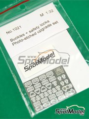 Reji Model: Detalle escala 1/32 - Cierres de arnes y de capot - fotograbados