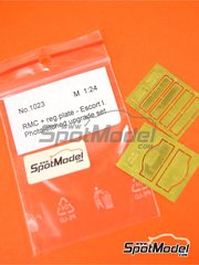 Reji Model: Fotograbados escala 1/24 - Placas - Rally de Monte Carlo - Rallye Automobile de Monte-Carlo - para las referencias de Belkits BEL006, BEL-006, BEL007 y BEL-007