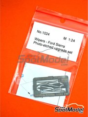 Reji Model: Limpiaparabrisas escala 1/24 - Ford Sierra - fotograbados - para las referencias de D.Modelkits DM-K001 y DM-K002, o las referencias de Tamiya TAM24052, TAM24080 y TAM24081 - 2 unidades