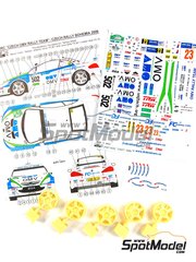 Reji Model: Decoracin escala 1/24 - Peugeot 307 WRC patrocinado por OMV N 23, 502 - Stepn Vojtech (CZ) + Michal Ernst (CZ) - Rally de Alemania ADAC, Rally de Bohemia 2006 - piezas de resina, calcas de agua y manual de instrucciones - para la referencia de Tamiya TAM24285