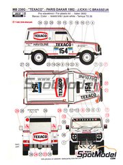 HM © - 32 x 26 cm-ag-0058 Rally Dakar auto pegatinas Edition 1 unid