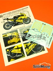 Reji Model: Marking / livery 1/12 scale - Yamaha YZR-M1 Yamaha Tech3 Team sponsored by Dunlop #7 - Carlos Checa (ES) - Motorcycle World Championship 2006 - for Tamiya references TAM14104 and TAM14105