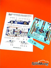 Reji Model: Marking / livery 1/24 scale - Porsche 962C sponsored by Rothmans #7 - Derek Bell (GB) + Hans-Joachim Stuck (DE) + Robert 'Bob' Wollek (FR) - SPA Francorchamps 1000 Kms  1987 - water slide decals, assembly instructions and tobacco sponsor decals - for Hasegawa references 20280, 20283, 20294, 20318, 20337, 20345, hsg20345, HAS20345, 20363, 20411, 20411.OUTLET, 20503, 20535, 20557, 20557.OUTLET, 20572, 20585, 20603, 20644, HAS-20644, 20662, 20680, 20698 and 20718, or Model Factory Hiro references MFH-K136 and K-136, or Profil24 reference P24010, or Revell references REV07251 and 80-7251, or Tamiya references TAM24089, TAM24097, TAM24233, TAM24313 and TAM24372