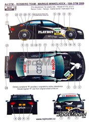 Reji Model: Marking / livery 1/24 scale - Audi A4 Rosberg Team sponsored by Playboy #12 - Markus Winkelhock (DE) - DTM - Deutsche Tourenwagen Masters 2009 - water slide decals and assembly instructions - for Revell references REV07176, 80-7176, REV07177 and 80-7177