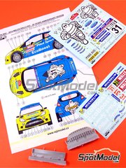 Reji Model: Decoracin escala 1/24 - Ford Fiesta RRC patrocinado por Michelin N 31 - Malcolm Wilson (GB) + Scott Martin (GB) - Rally de Gales 2014 - piezas de resina, piezas de metal blanco y manual de instrucciones - para la referencia de Belkits BEL-003