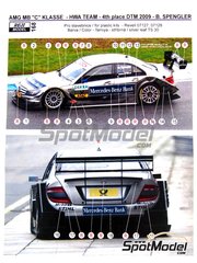 Reji Model: Marking / livery 1/24 scale - Mercedes Benz C Class sponsored by Mercedes Benz Bank #9 - Bruno Spengler (CA) - DTM - Deutsche Tourenwagen Masters 2009 - water slide decals and assembly instructions - for Revell references REV07127, 80-7127, REV07128 and 80-7128