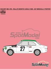 Reji Model: Marking / livery 1/18 scale - Ford Escort RS1600 Mk I sponsored by Castrol, BP #27, 29 - Hannu Mikkola (FI) + Jim Porter (GB), Jean-Fran�ois Piot (FR) + Jean Todt (FR) - Monte Carlo Rally - Rallye Automobile de Monte-Carlo 1969 - water slide decals and placement instructions