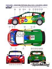 Reji Model: Marking / livery 1/24 scale - Ford Fiesta WRC Stobart M-Sport Ford RT Team sponsored by LUDO Mobil #5 - Henning Solberg (NO) + Ilka Minor-Petrasko (AT) - Vodafone Portugal Rally  2011 - water slide decals and assembly instructions - for Belkits reference BEL-003