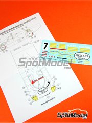 Reji Model: Decoracin escala 1/24 - Porsche 956 Equipo Joest Racing patrocinado por Newman N 7 - Klaus Ludwig (DE) + Henri Pescarolo (FR) + Stefan Johansson (SE) - 24 Horas de Le Mans 1984 - calcas de agua y manual de instrucciones - para las referencias de Tamiya TAM24047, 2447, TAM24049, TAM24232, TAM24309 y TAM24314