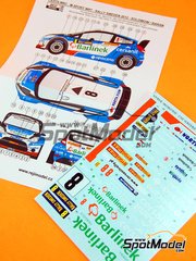 Reji Model: Decals 1/24 scale - Ford Fiesta WRC sponsored by Barlinek #8 - Michal Solowow (PL) + Maciej Baran (PL) - Svezia Sweden Rally 2012 - for Belkits reference BEL-003