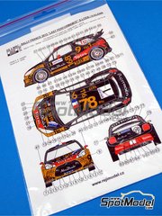 Reji Model: Decoracin escala 1/24 - Citroen DS3 WRC Equipo Citron Total Abu Dhabi WRT patrocinado por Total N 1 - Sebastien Loeb (FR) + Daniel Elena (MC) - Rally de Francia Alsacia 2013 - calcas de agua y manual de instrucciones - para las referencias de Heller 50757, 80757 y 80758