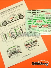Reji Model: Marking / livery 1/24 scale - Lancia 037 Rally sponsored by Totip Benetton #11 - Adartico Vudafieri (IT) + Luigi Pirollo (IT) - Tour de Corse 1983 - water slide decals and assembly instructions - for Hasegawa references 20264, 20277, 20299, 20399, 20414, 20447, 20485, 20523, 20566, 20584, 20631, 20681, 20775, 25030, CR-30, 25030.OUTLET, 25031, CR-31, 52305, SP505, HACR30, 25030 and CR-30