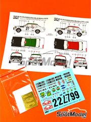 Reji Model: Decoracin escala 1/24 - Ford Escort RS1600 Mk I N 27, 29 - Hannu Mikkola (FI) + Nicky Porter (GB), Jean-Franois Piot (FR) + Jean Todt (FR) - Rally de Monte Carlo - Rallye Automobile de Monte-Carlo 1969 - fotograbados, calcas de agua y manual de instrucciones - para las referencias de Belkits BEL006, BEL-006, BEL007 y BEL-007