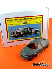 Reji Model: Car scale model kit 1/24 scale - Skoda Octavia WRC sponsored by Castrol #12 - Bruno Thiry (BE) + Stphane Prvot (BE) - Great Britain RAC Rally 1999 - resin kit