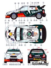 Reji Model: Car scale model kit 1/24 scale - Skoda Fabia WRC sponsored by Shell #12 - Colin McRae (GB) + Nicky Grist (GB) - Australian Rally 2005 - resin multimaterial kit