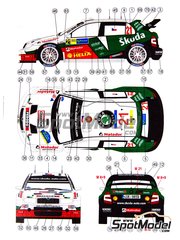 Reji Model: Car scale model kit 1/24 scale - Skoda Fabia WRC sponsored by Shell Helix #17 - Jan Kopecky (CZ) + Filip Schovanek (CZ) - Catalunya Costa Dorada RACC Rally 2005 - resin multimaterial kit