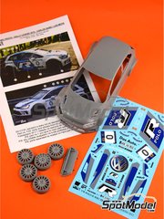 Reji Model: Marking / livery 1/24 scale - Volkswagen Polo R Proto #0 - Carlos Sainz (ES) + Luis Moya (ES) - Rally Legend Repubblica di San Marino 2012 - photo-etched parts, resin parts, water slide decals and assembly instructions - for Belkits references BEL-005, BEL010, BEL-010, BEL011 and BEL-011 image